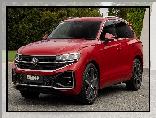 Czerwony, R, Volkswagen Touareg