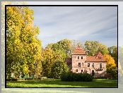 Trawa, Zamek, Oporów, Polska, Drzewa