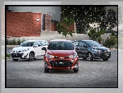 Trzy, 2018, Samochody, Toyota Yaris