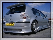 TUNING, Srebrny, Volkswagen Golf 4