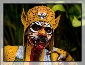 Mężczyzna, Tygrys, Bodypainting