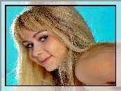 Blondynka, Uśmiech, Makijaż