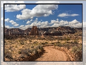 Stany Zjednoczone, Park Narodowy Capitol Reef, Skały, Droga, Stan Utah