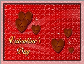 Valientines Day, Walentynki, Czekoladowe, Serca, Napis