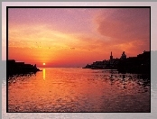 Valletta, Słońca, Malta, Zachód