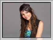 Długie, Victoria Justice, Piękna, Naszyjnik, Opaska, Włosy
