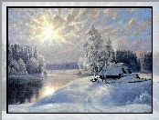 Vladimir Horns, Rzeka, Promienie, Słońca, Obraz