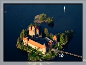 Zamek w Trokach, Jezioro Galwe, Troki, Litwa