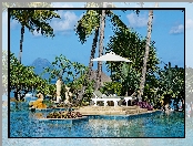 Wakacje, Mauritius, Basen, Parasol, Leżaki