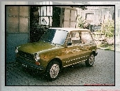 Warsztat, Zielony, Autobianchi A112, Biały, Dach