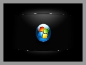 Windows, Logo, Czarny, Ekran