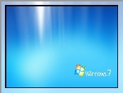 Windows 7, Niebieskie, Świetliste, Tło, Logo