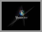 Windows, Logo, Vista, Czerń