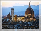 Włochy, Katedra, Panorama, Miasta, Florencja