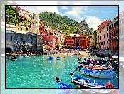 Włochy, Łodzie, Vernazza, Kanał