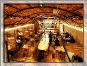 Wnętrze, Stoliki, Restauracji, Bufet