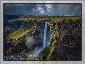 Wodospad Haifoss, Skały, Islandia