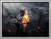 Broń, Wojna, Battlefield 3, Wybuchy, Czaszka, Żolnierze