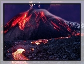 Erupcja, Wulkanu, Lawa