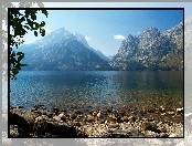 Wyoming, Jezioro, Kamienie, Góry, Jeeny Lake