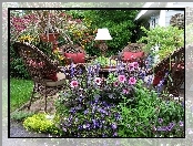Ogród, Wypoczynek, Kwiaty