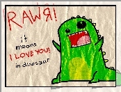 Dinozaur, Wyznający, Miłość