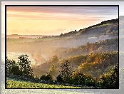 Wzgórze, Mgła, Rzeka, Świt