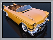 Zabytkowy, 1957, Żółty, Cadillac Eldorado Convertible