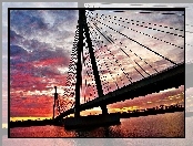 Zachód Słońca, Brazylia, Most, Wiszący