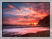 Plaża, Zachód Słońca