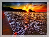 Zachód Słońca, Plaża, Morze