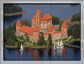 Litwa, Zamek, Jachty, Troki, Jezioro, Galwe, Wyspa