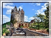 Zamek Chateau des Milandes, Francja, Miejscowość Castelnaud-la-Chapelle, Dordonia