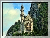 Zamek, Góry, Neuschwanstein, Skały
