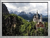 Zamek, Lasy, Neuschwanstein, Góry