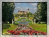 Meklemburgia-Pomorze Przednie, Schweriner Schloss, Zamek w Schwerinie, Ogród, Niemcy, Schwerin