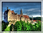 Zamek, HDR, Sigmaringen, Niemcy