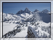 Góry, Stany Zjednoczone, Wyoming, Park Narodowy Grand Teton, Zima