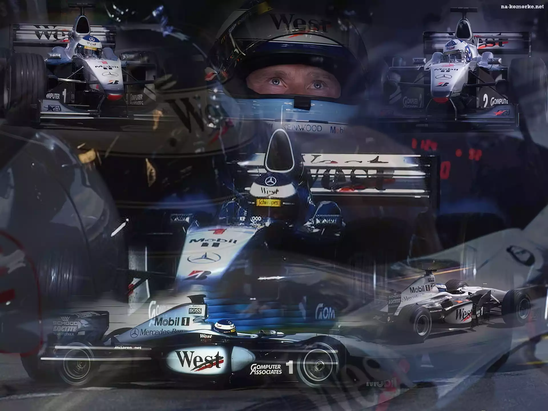 Formuła 1, koła, spojler, bolid, opony, West, kask