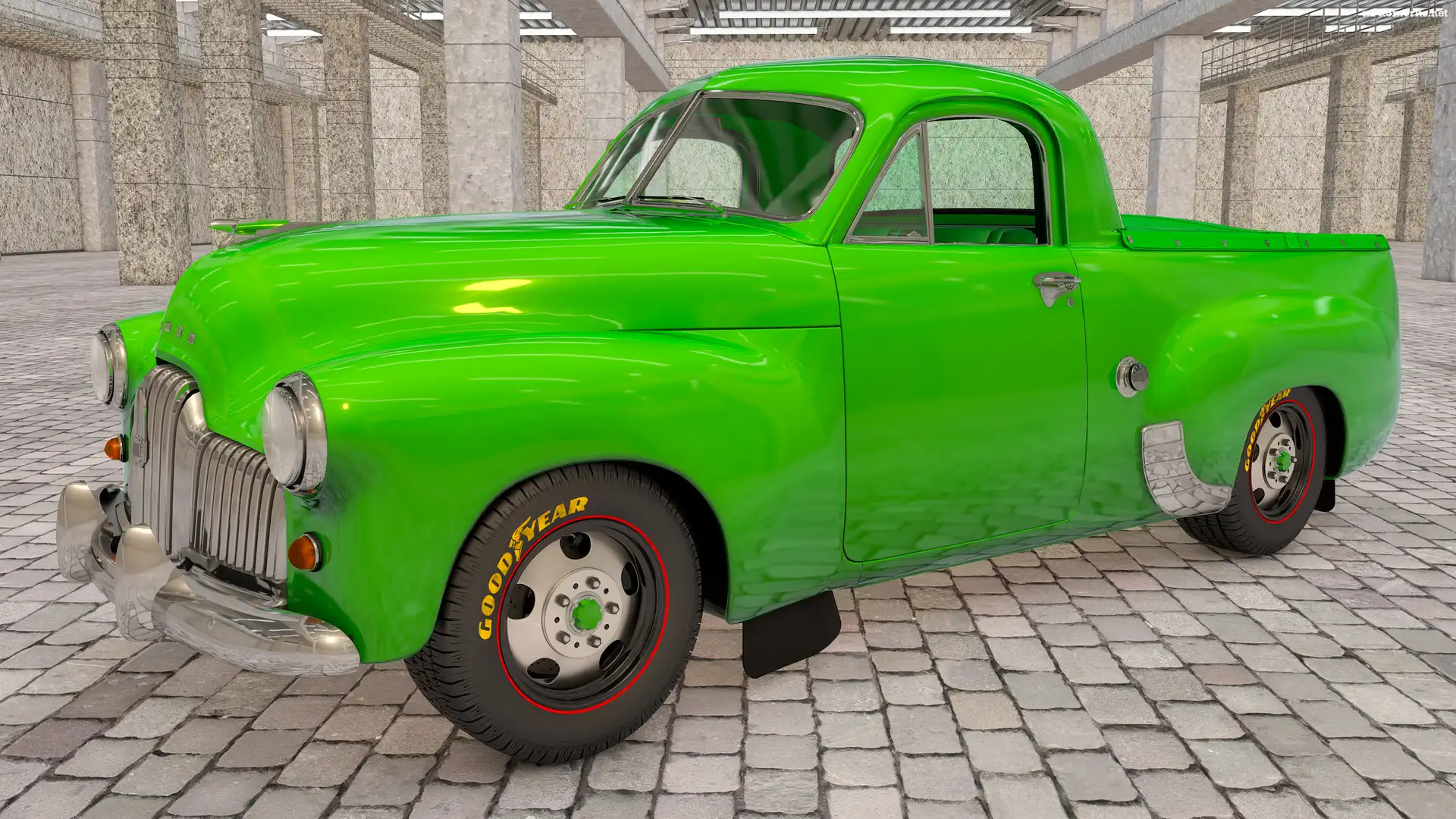 Zabytkowy, 1951, Zielony, Holden 50-2106 FX