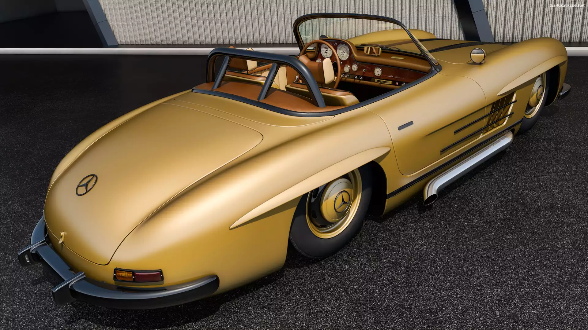 Zabytkowy, 1956, Mercedes Benz 300 SL, Roadster