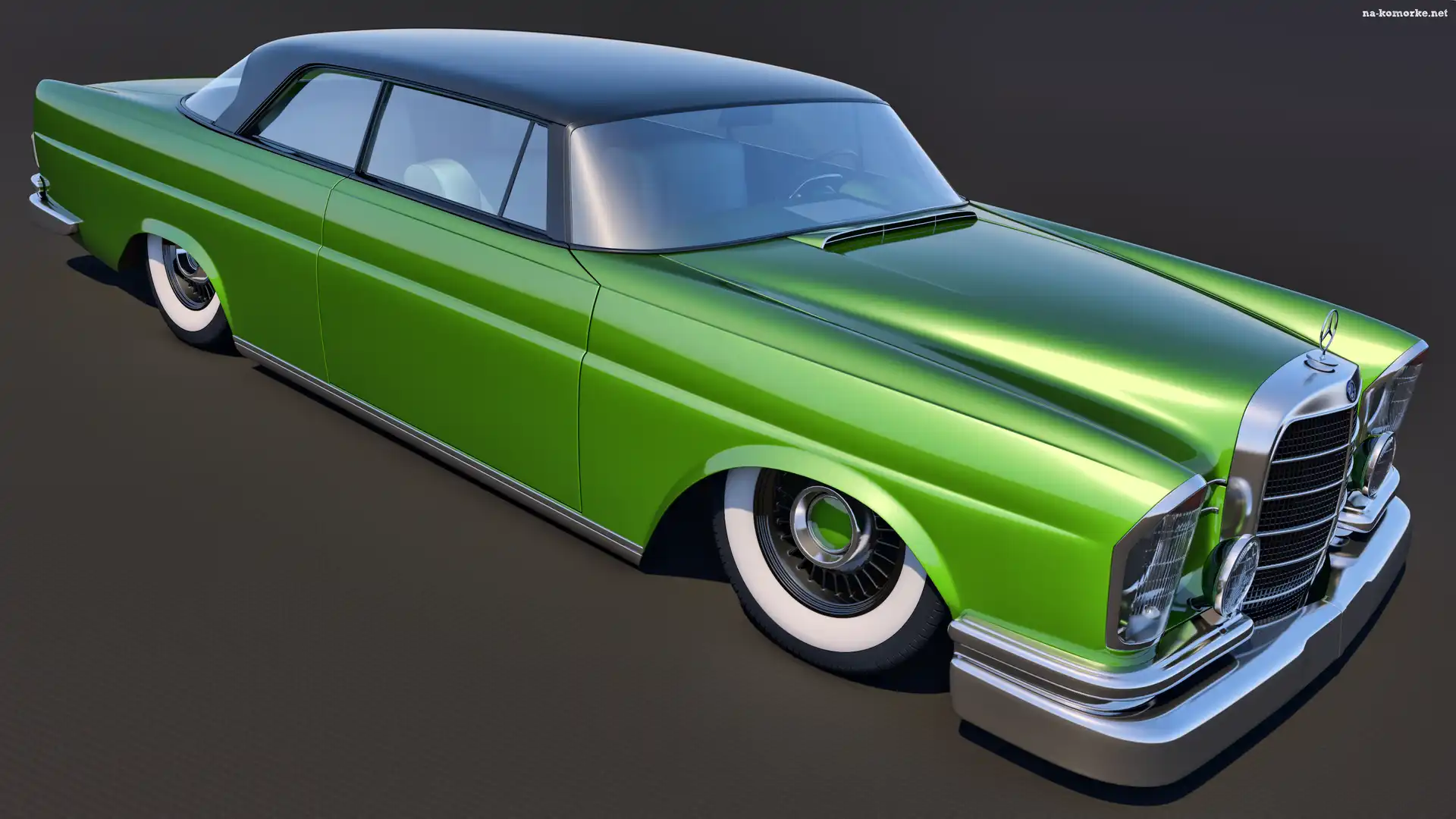 Zabytkowy, 1961, Zielony, Mercedes Benz 300SE Coupe