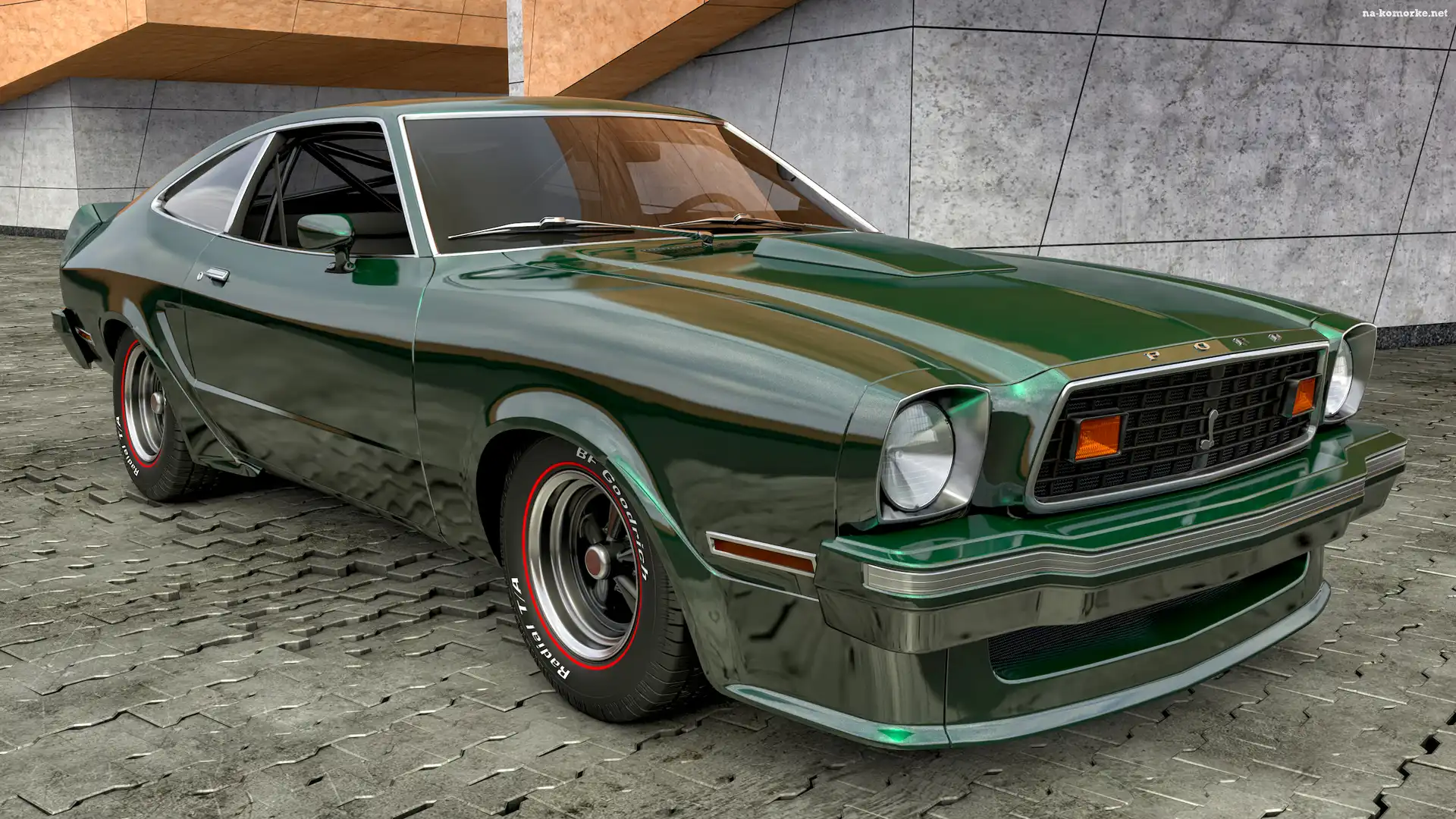 Zabytkowy, 1978, Zielony, Ford Mustang King Cobra