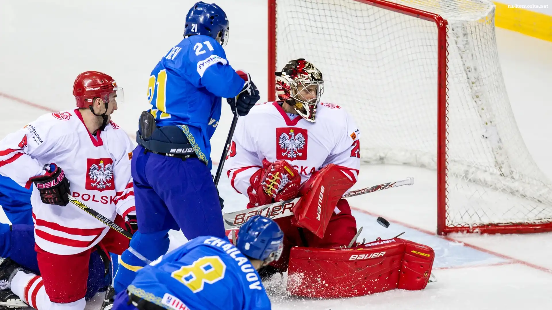 Rafał Radziszewski, Hokej, Mecz, Zawodnicy, 2015, Bramkarz, Polska-Kazachstan, Bramka, Mistrzostwa Świata