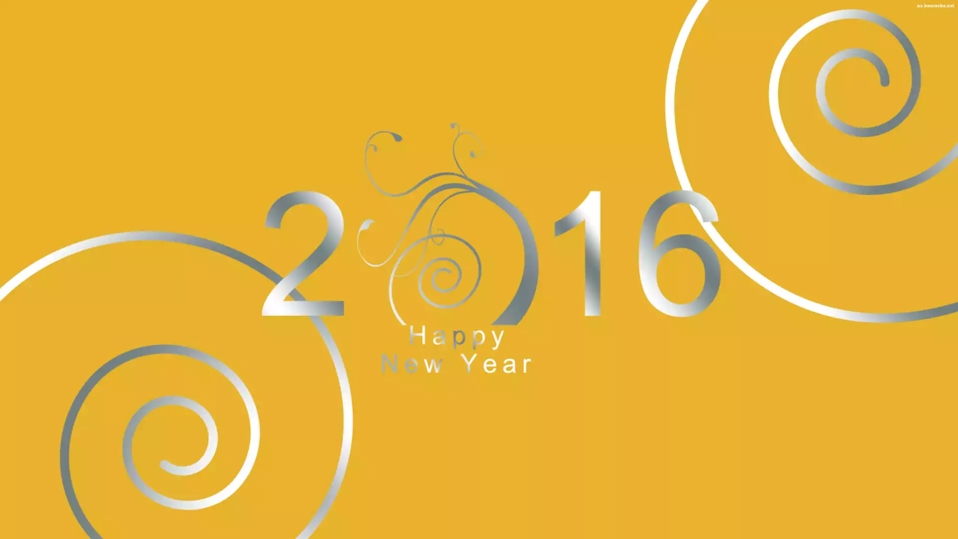2016, Napis, Ozdobne, Spirale