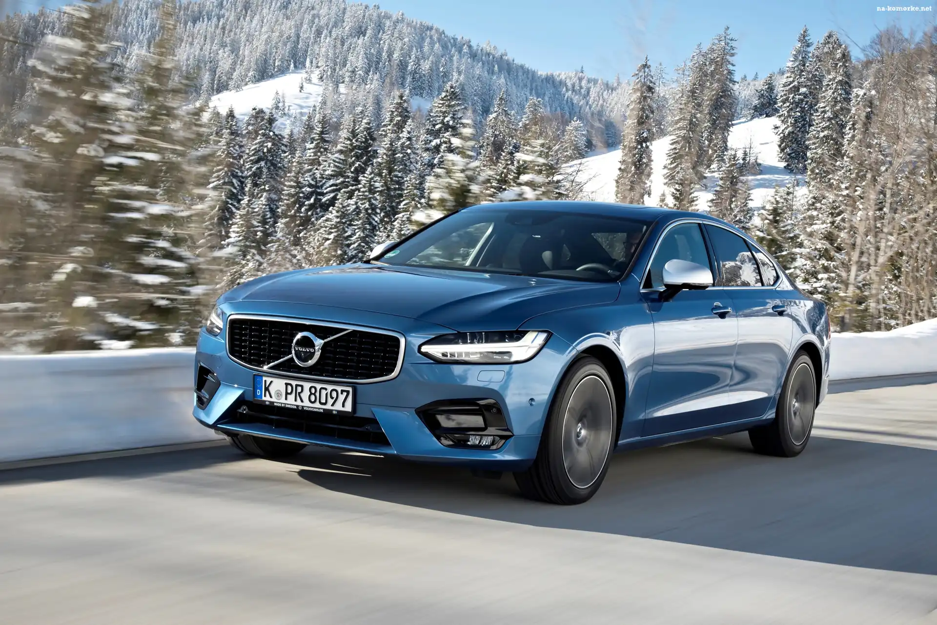 Niebieskie, 2016, Volvo S90 T5 R-Design, Sedan