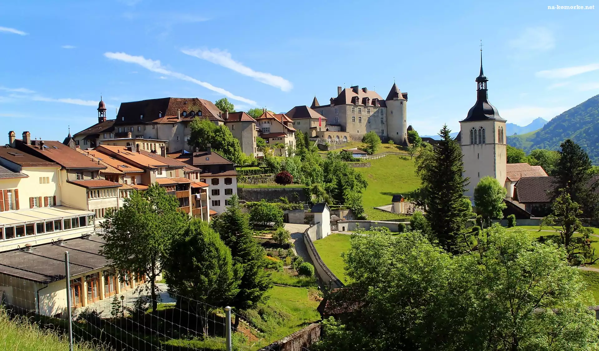 Zamek Gruyères, Szwajcaria, Miasto Gruyères, Kanton Fryburg