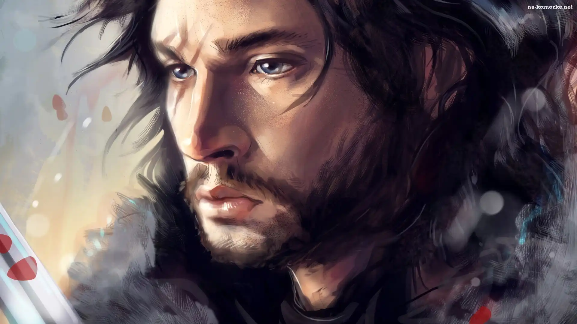 Grafika 2D, Twarz, Mężczyzna, Postać, Jon Snow