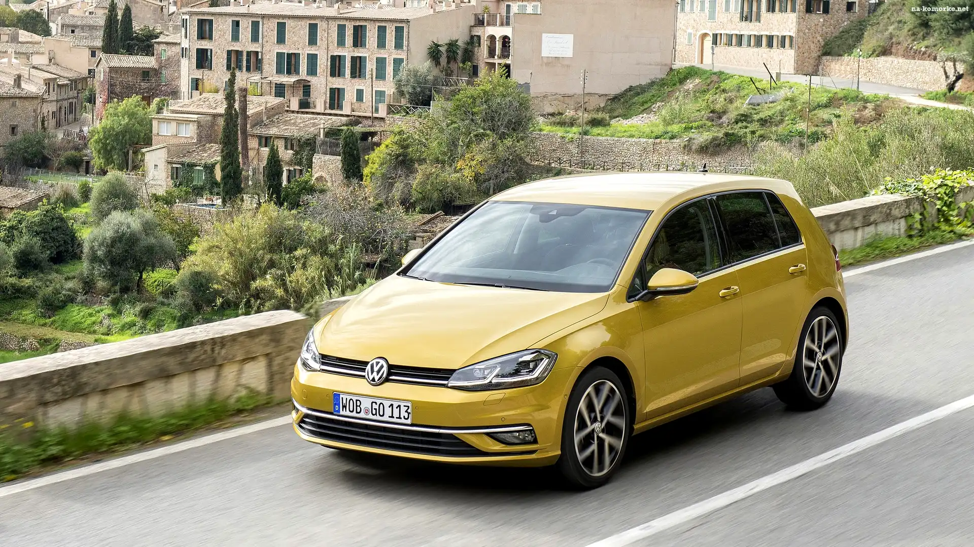 Żółty, Volkswagen Golf 7, Facelift