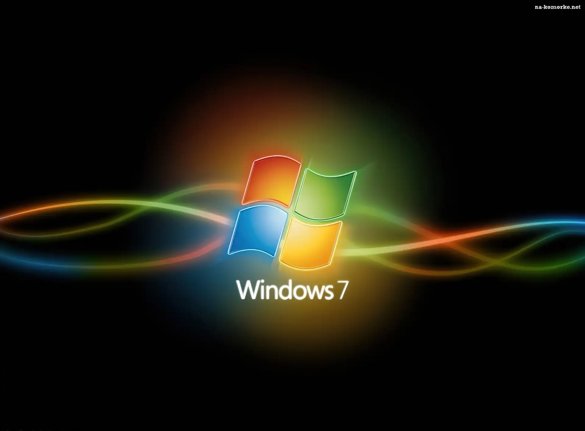 7, Tło, Ciemne, Smużki, Windows, Kolorowe
